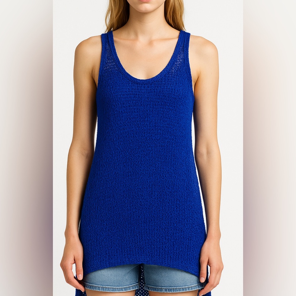 EXPRESS loose knit top / dress blue size M
